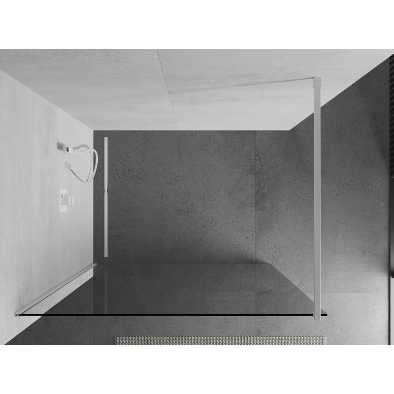 Mexen Kioto sprchová stena Walk-in 160 x 200 cm, transparentná 8 mm, biela - 800-160-101-20-00