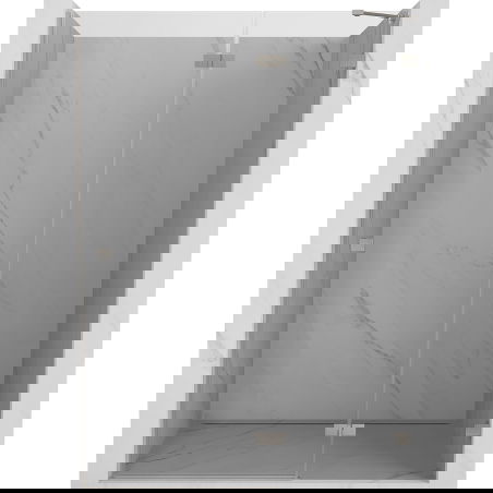 Mexen Lunar sprchové dvere otváracie pravé 140 cm, transparentné, brúsený nikel - 834-140-000-97-00-P