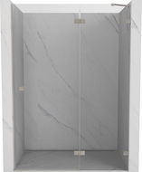 Mexen Lunar sprchové dvere otváracie pravé 140 cm, transparentné, brúsený nikel - 834-140-000-97-00-P