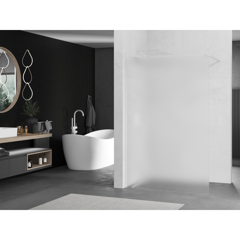 Mexen Kioto sprchová stena Walk-in 90 x 200 cm, námraza 8 mm, biela - 800-090-101-20-30
