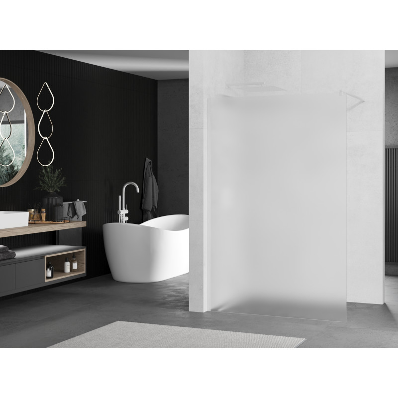 Mexen Kioto sprchová stena Walk-in 110 x 200 cm, mráz 8 mm, biela - 800-110-101-20-30
