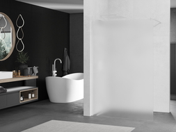 Mexen Kioto sprchová stena Walk-in 120 x 200 cm, matné sklo 8 mm, biela - 800-120-101-20-30