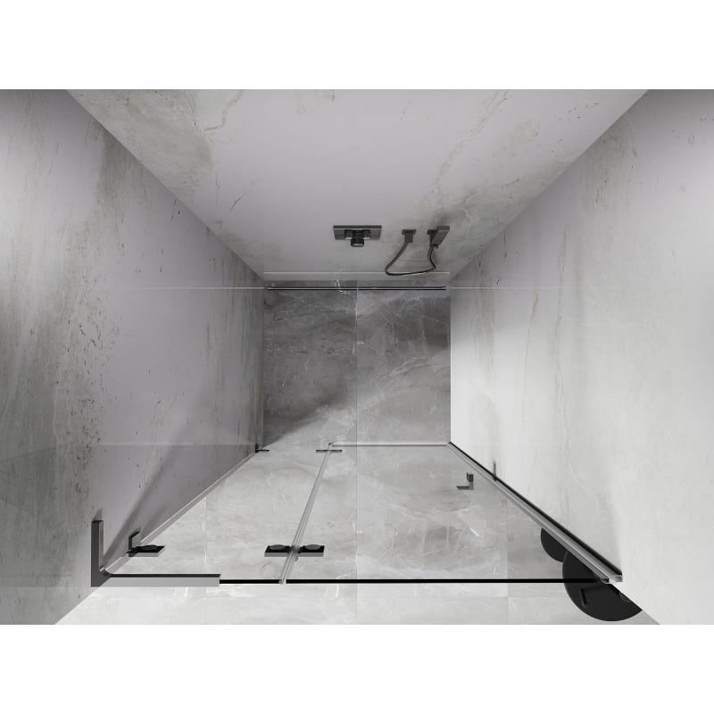 Mexen Lunar L ľavé sprchové dvere 85 cm, transparentné, chróm - 834L-085-000-01-00-L