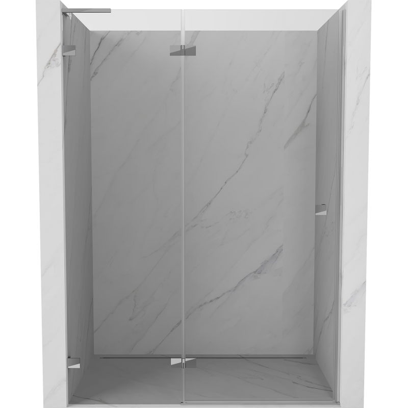 Mexen Lunar L sprchové dvere otváravé ľavé 140 cm, priehľadné, chróm - 834L-140-000-01-00-L