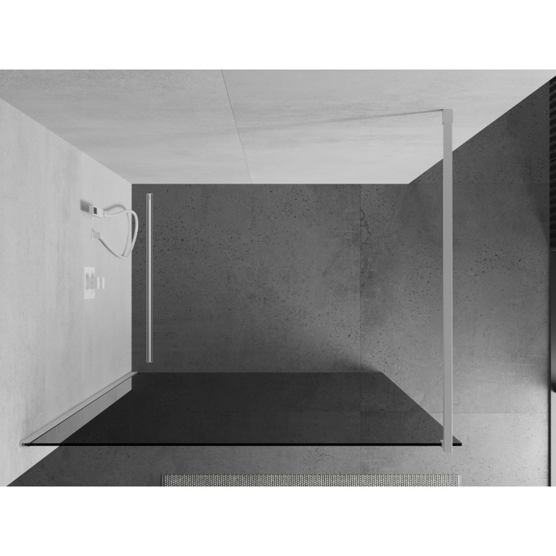 Mexen Kioto sprchová stena Walk-in 70 x 200 cm, grafitová 8 mm, biela - 800-070-101-20-40
