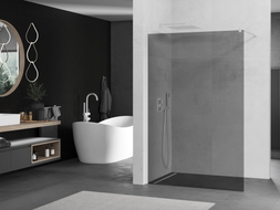 Mexen Kioto sprchová stena Walk-in 80 x 200 cm, grafitová 8 mm, biela - 800-080-101-20-40