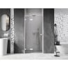 Mexen Lunar L sprchové dvere otočné ľavé 105 cm, priehľadné, biele - 834L-105-000-20-00-L