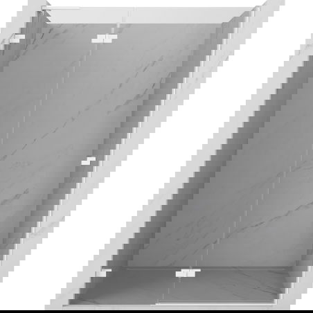 Mexen Lunar L sprchové dvere ľavé 135 cm, transparentné, biele - 834L-135-000-20-00-L