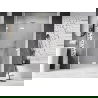 Mexen Lunar L sprchové dvere ľavé 135 cm, transparentné, biele - 834L-135-000-20-00-L