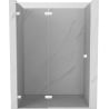 Mexen Lunar L sprchové dvere výkyvné ľavé 140 cm, transparentné, biele - 834L-140-000-20-00-L