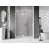 Mexen Lunar L sprchové dvere výkyvné ľavé 140 cm, transparentné, biele - 834L-140-000-20-00-L