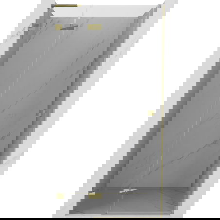 Mexen Lunar L sprchové dvere otočné ľavé 100 cm, transparentné, zlaté - 834L-100-000-50-00-L