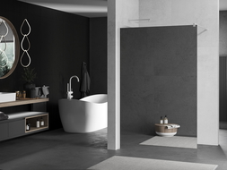 Mexen Kioto sprchová stena Walk-in 90 x 200 cm, zrkadlo 8 mm, biela - 800-090-101-20-50