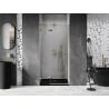 Mexen Lunar L sprchové dvere otváracie ľavé 125 cm, transparentné, zlaté - 834L-125-000-50-00-L