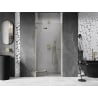 Mexen Lunar L sprchové dvere otváracie ľavé 125 cm, transparentné, zlaté - 834L-125-000-50-00-L