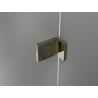 Mexen Lunar L sprchové dvere otváracie ľavé 125 cm, transparentné, zlaté - 834L-125-000-50-00-L