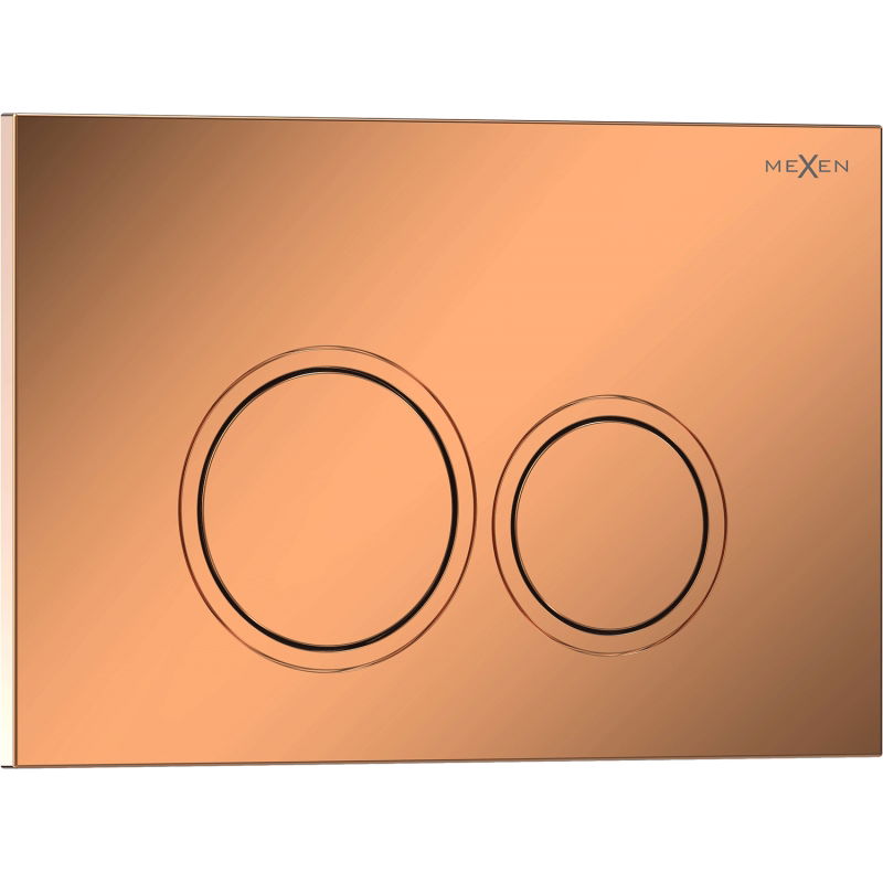 Mexen Tex 01 splachovacie tlačidlo, lesklé ružové zlato - 6101-09