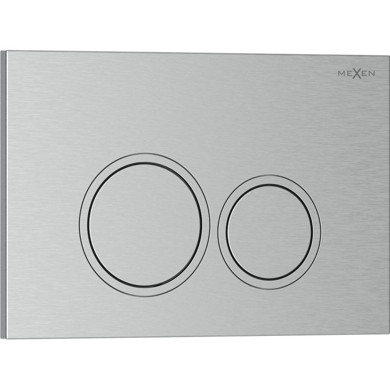 Mexen Tex 01 splachovací tlačidlo, brúsený nikel - 6101-10