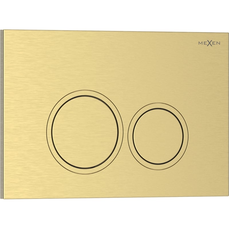 Mexen Tex 01 splachovacie tlačidlo, zlaté kartáčované - 6101-11