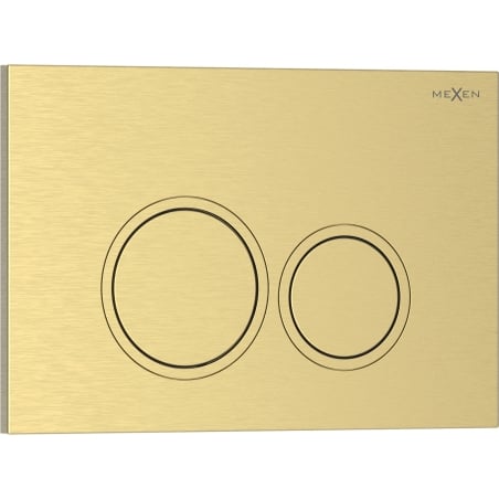 Mexen Tex 01 splachovacie tlačidlo, zlaté kartáčované - 6101-11