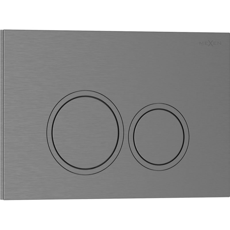 Mexen Tex 01 splachovacie tlačidlo, gun gray kartáčované - 6101-12