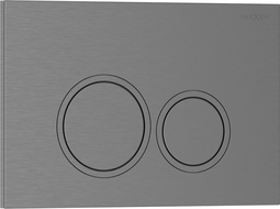 Mexen Tex 01 splachovacie tlačidlo, gun gray kartáčované - 6101-12