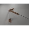 Mexen Lunar L Sprchové dvere pántové ľavé 90 cm, transparentné, ružové zlato - 834L-090-000-60-00-L