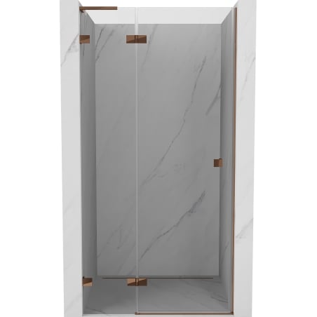 Mexen Lunar L sprchové dvere otváravé ľavé 100 cm, transparentné, ružové zlato - 834L-100-000-60-00-L