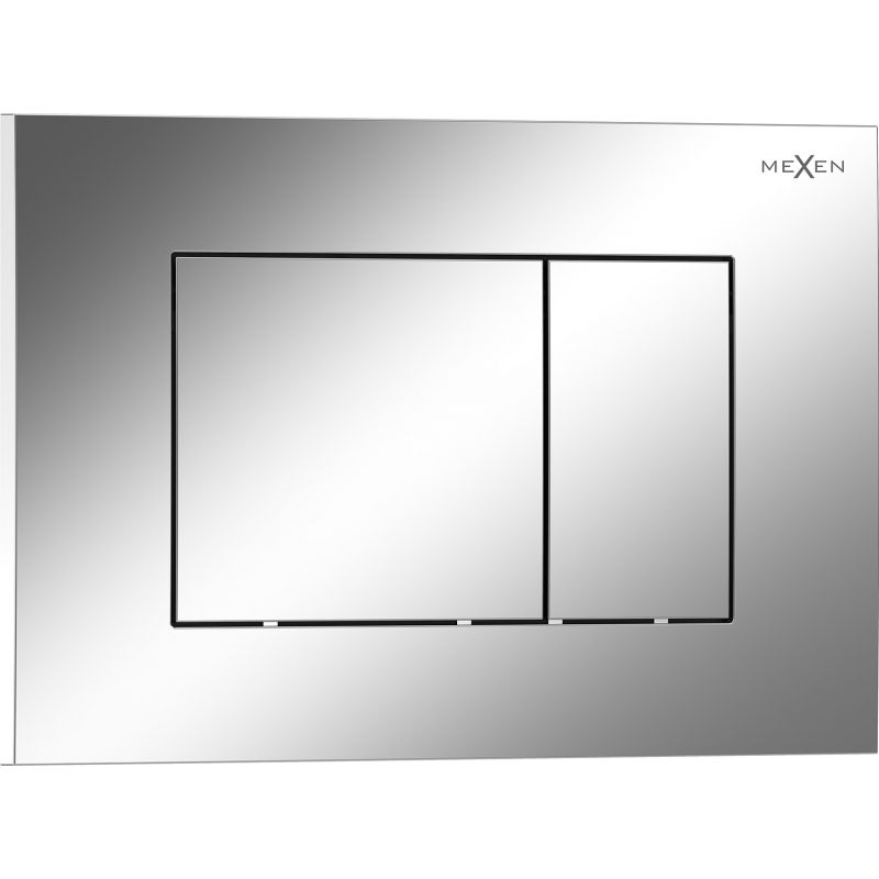 Mexen Tex 02 splachovací tlačidlo, lesklý chróm - 6102-03