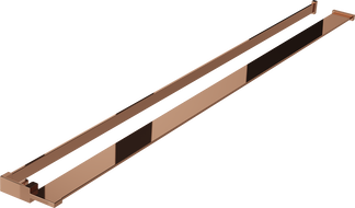 Mexen polička na sprchovú stenu s madlom na uteráky, ružové zlato - 800-02-60