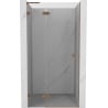Mexen Lunar L sprchové dvere otváracie ľavé 70 cm, transparentné, brúsená meď - 834L-070-000-65-00-L