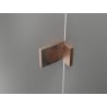 Mexen Lunar L sprchové dvere otváracie ľavé 70 cm, transparentné, brúsená meď - 834L-070-000-65-00-L