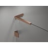 Mexen Lunar L sprchové dvere otváracie ľavé 70 cm, transparentné, brúsená meď - 834L-070-000-65-00-L