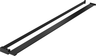 Mexen polica na sprchovú stenu s tyčou na uteráky, čierna - 800-02-70