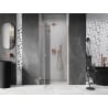 Mexen Lunar L sprchové dvere otváracie ľavé 105 cm, transparentné, kefovaná meď - 834L-105-000-65-00-L