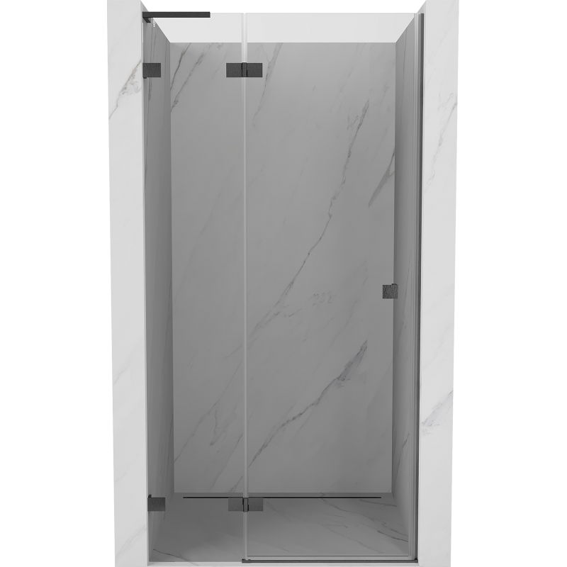 Mexen Lunar L sprchové dvere otváracie ľavé 85 cm, transparentné, brúsená zbraňová šedá - 834L-085-000-66-00-L