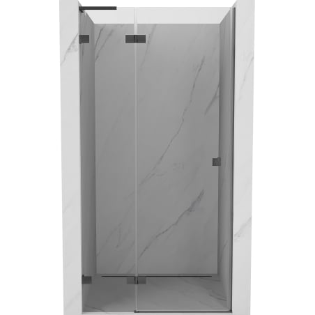 Mexen Lunar L sprchové dvere otočné ľavé 120 cm, transparentné, kartáčovaná zbraňová šedá - 834L-120-000-66-00-L