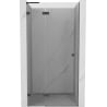 Mexen Lunar L sprchové dvere otočné ľavé 120 cm, transparentné, kartáčovaná zbraňová šedá - 834L-120-000-66-00-L