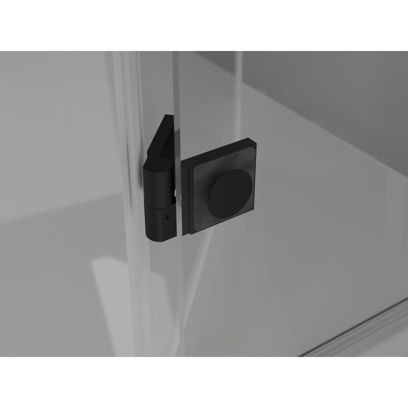 Mexen Lunar L sprchové dvere ľavé 125 cm, transparentné, čierne - 834L-125-000-70-00-L