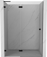 Mexen Lunar L sprchové dvere otváracie ľavé 135 cm, priehľadné, čierne - 834L-135-000-70-00-L