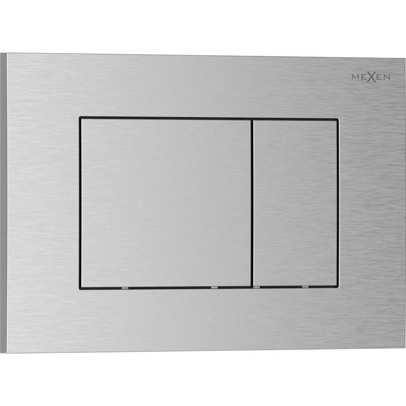 Mexen Tex 02 splachovacie tlačidlo, brúsený nikel - 6102-10