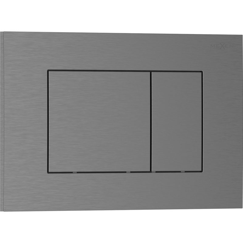 Mexen Tex 02 splachovacie tlačidlo, kartáčovaná gun gray - 6102-12