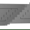 Mexen Tex 02 splachovacie tlačidlo, kartáčovaná gun gray - 6102-12