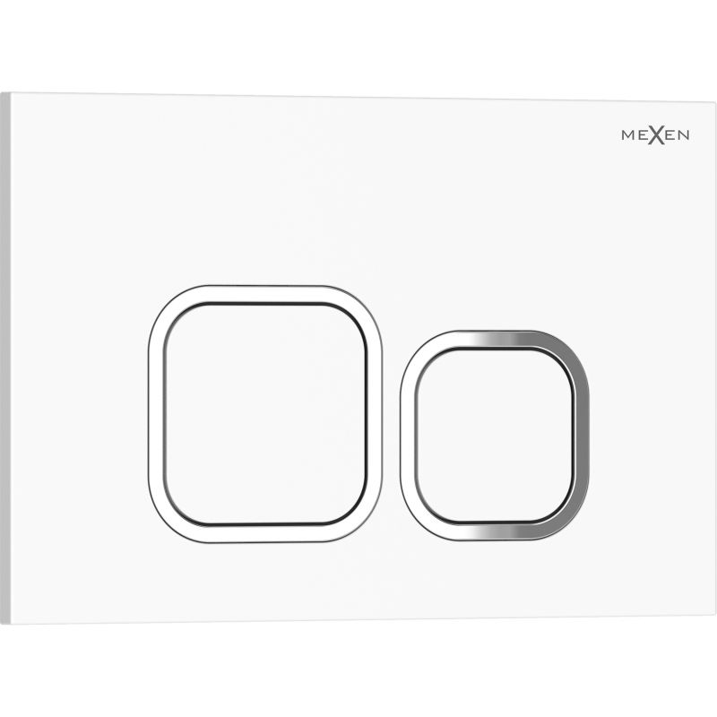 Mexen Tex 03 splachovacie tlačidlo, biely lesklý - 6103-01
