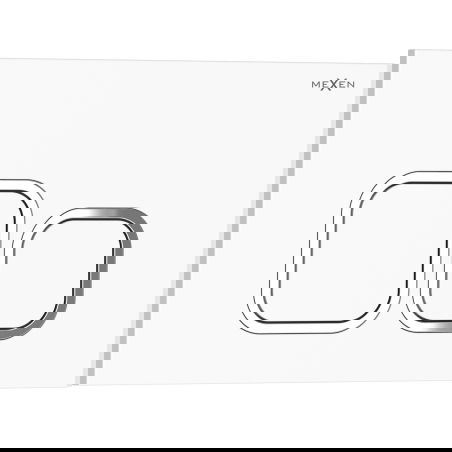 Mexen Tex 03 splachovacie tlačidlo, biely lesklý - 6103-01