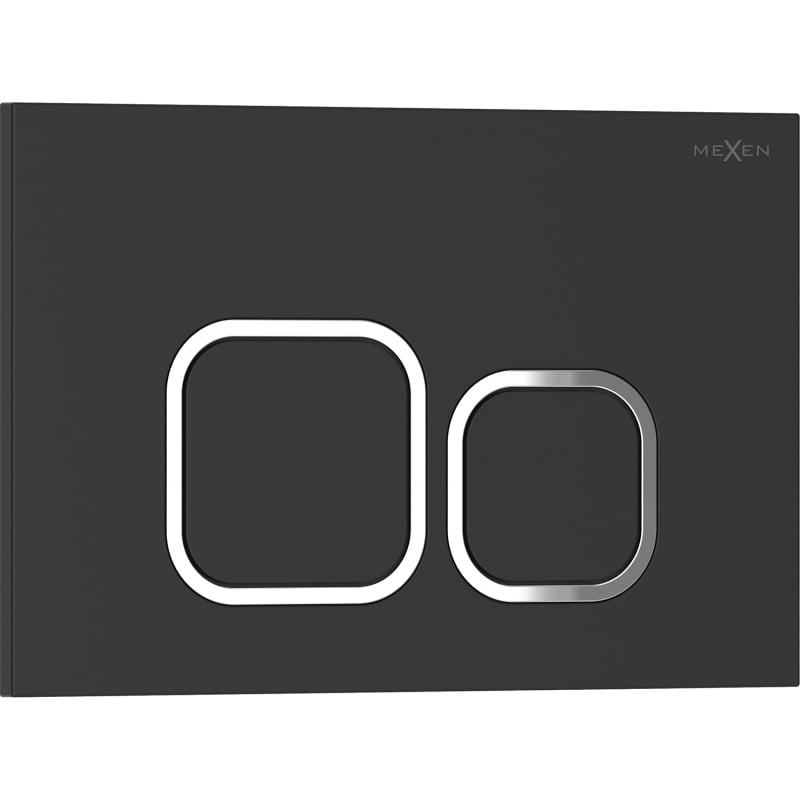 Mexen Tex 03 splachovací tlačidlo, čierna matná - 6103-02