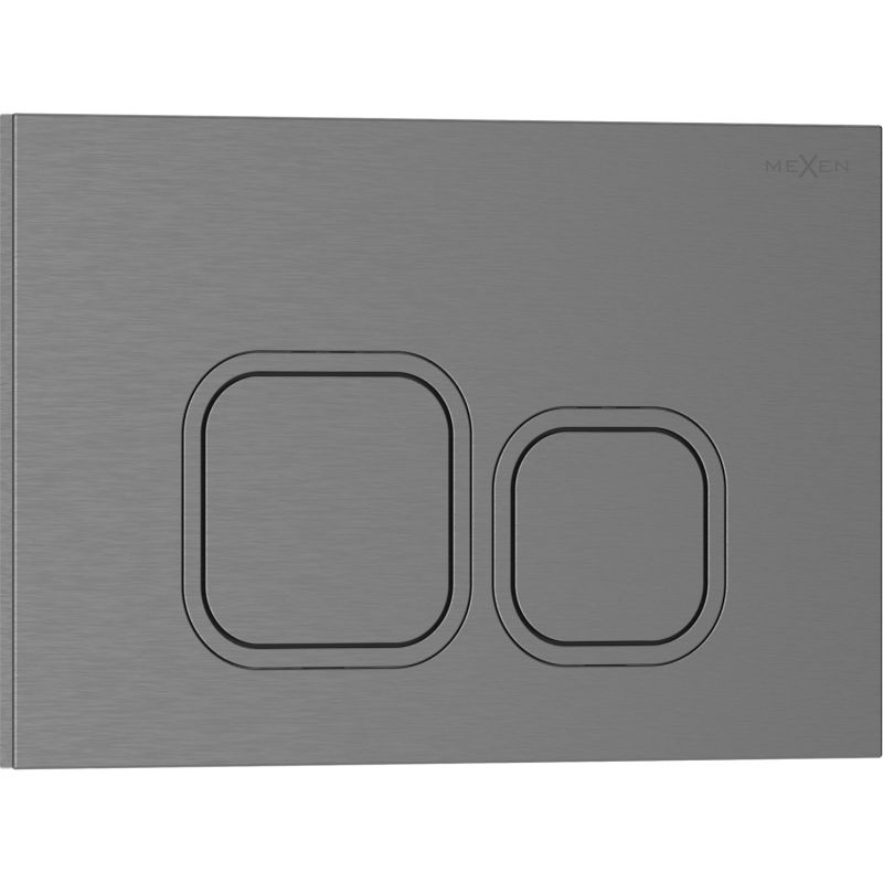 Mexen Tex 03 splachovacie tlačidlo, kartáčovaná gun gray - 6103-12