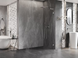 Mexen Lunar L sprchová stena Walk-in pravá 80 x 200 cm, transparentná 8 mm, kartáčovaný nikel - 830L-080-000-97-00-P