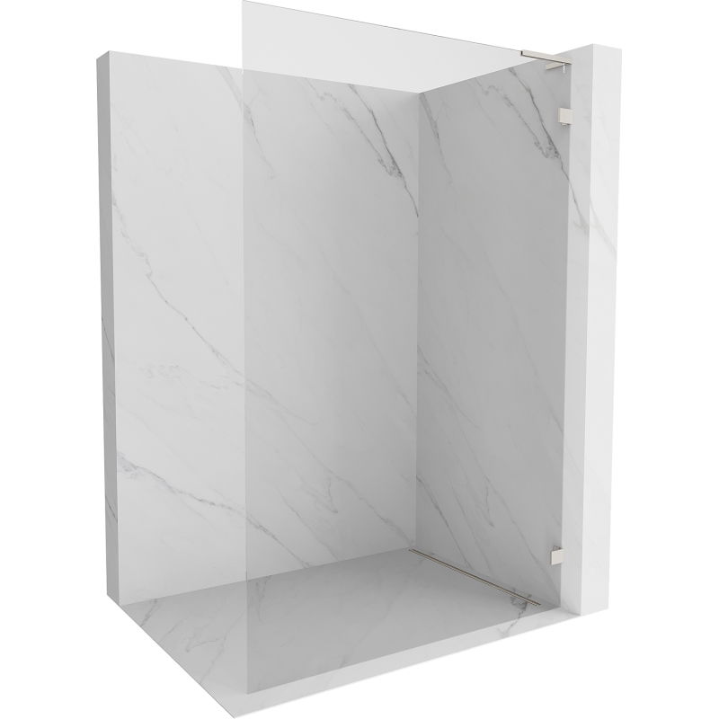 Mexen Lunar L Sprchová stena Walk-in pravá 110 x 200 cm, priehľadná 8 mm, kartáčovaný nikel - 830L-110-000-97-00-P
