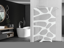 Mexen Kioto sprchová stena Walk-in 80 x 200 cm, biela vlna 8 mm, biela - 800-080-101-20-97